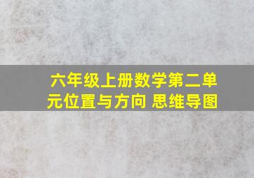 六年级上册数学第二单元位置与方向 思维导图